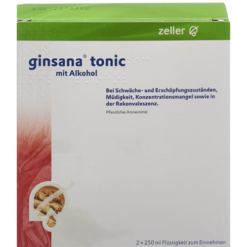 Ginsana Tonic mit Alkohol 2 Flasche 250ml buy online