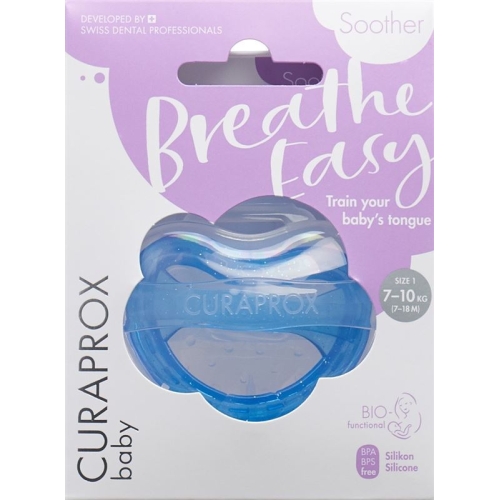 Curaprox pacifier Gr1 single blue buy online