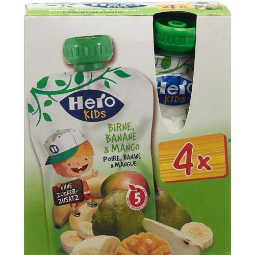 Hero Kids Smoothie Birne Ban Mango Quat 4x 120g buy online