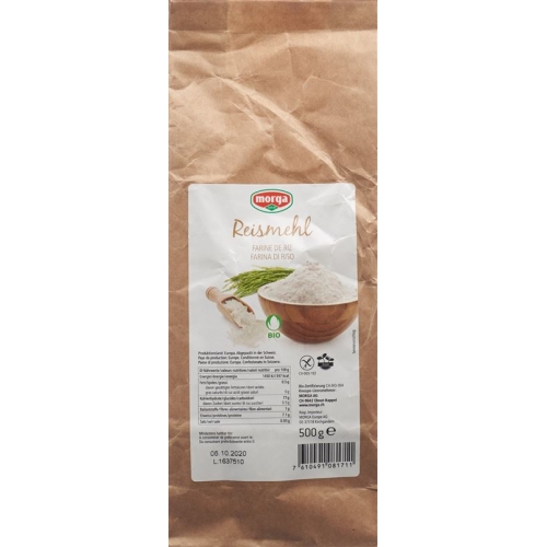 Morga Reismehl Gf Bio Knospe Beutel 500g buy online