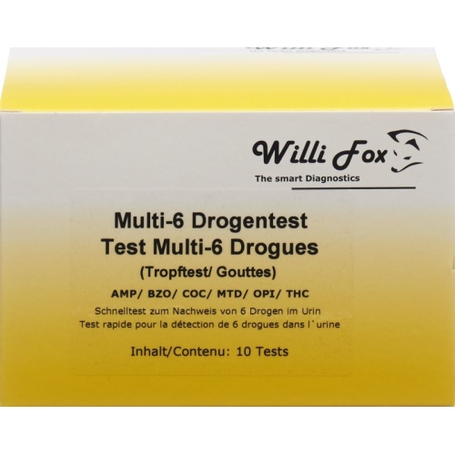 Willi Fox drug test Multi 6 drug test urine drip 10 pcs buy online