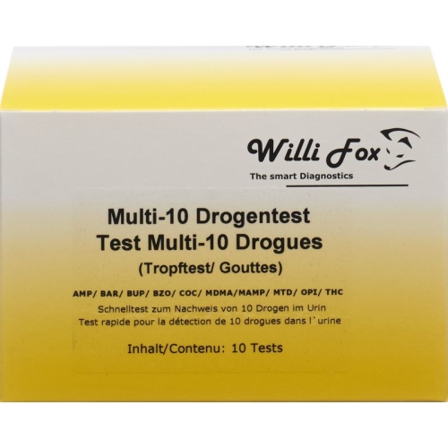 Willi Fox Drug Test Multi 10 drug urine dripping test 10 pcs buy online