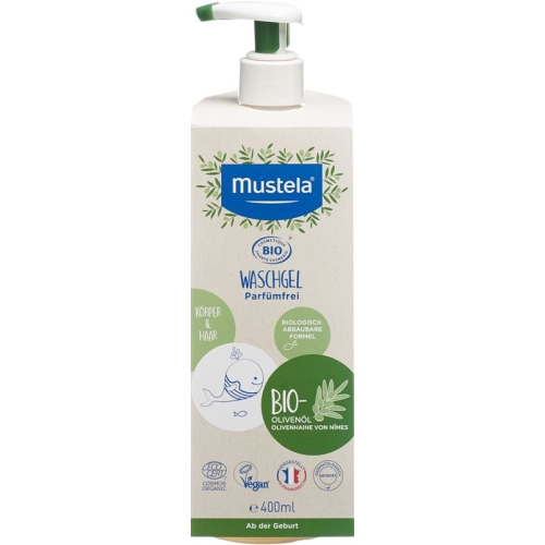 Mustela Waschgel Haare und Körper Bio 400ml buy online