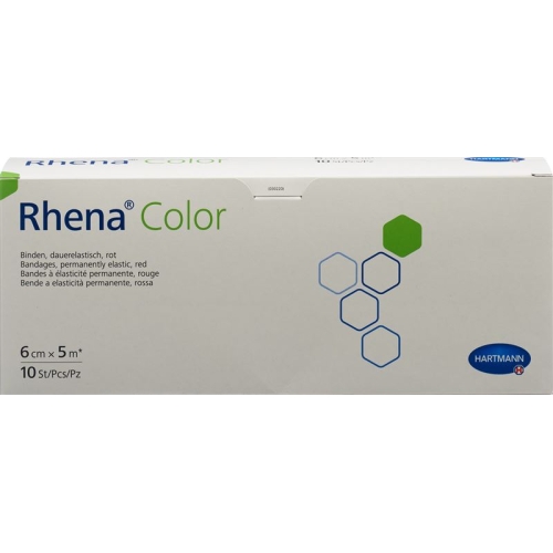 Rhena Color Elastische Binde 6cmx5m Rot Offen 10 Stück buy online