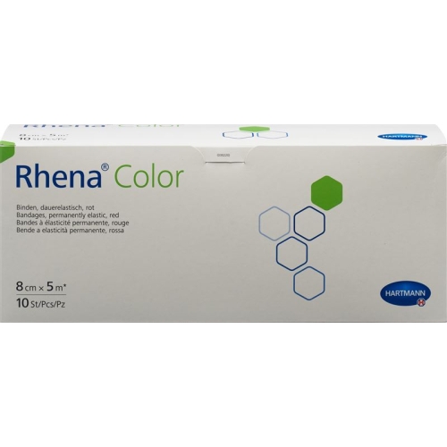 Rhena Color Elastisch Binden 8cmx5m Rot Offen 10 Stück buy online