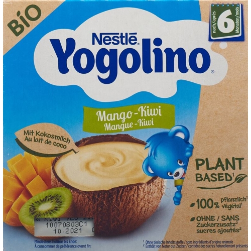 Nestle Yogolino Bio Plant Mango Kiwi 6m 4x 90g buy online