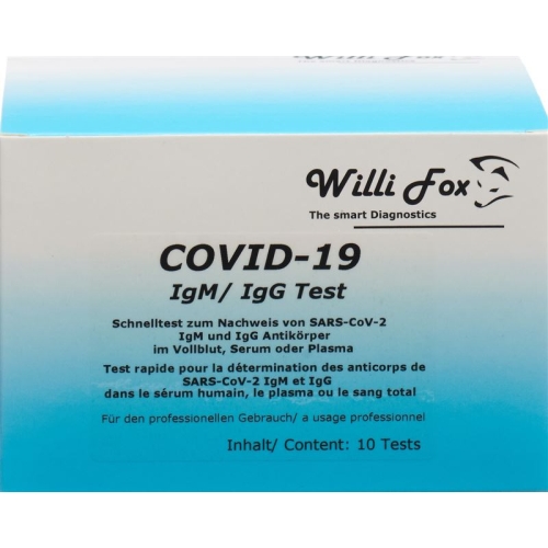 Willi Fox COVID-19 IgM / IgG rapid test 10 pcs buy online