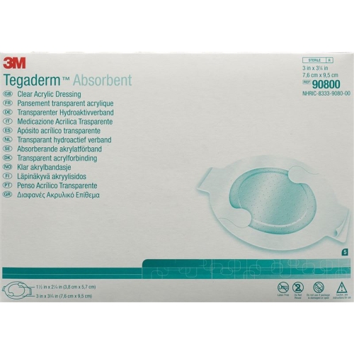 3M Tegaderm Absorb Wundverband 7.6x9.5cm 5 Stück buy online