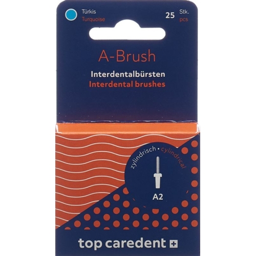 Top Caredent A-brush 2 Idbh-t Türkis 25 Stück buy online