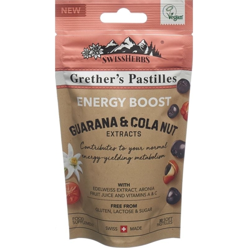 Swissherbs Grether's Energy Boost pastilles without sugar 45g buy online