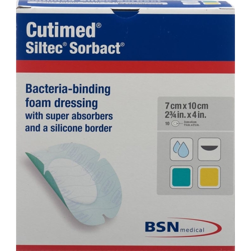 Cutimed Siltec Sorbact 7x10cm Oval 10 Stück buy online