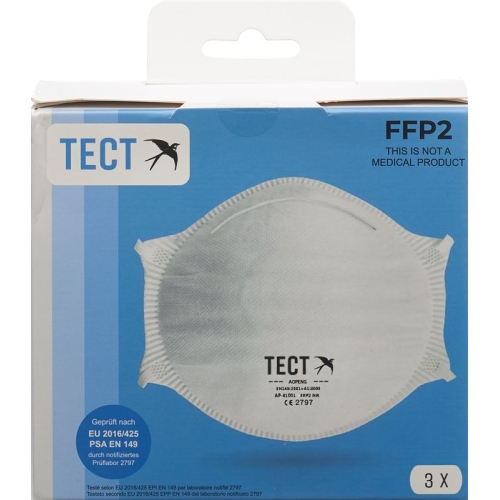 1L FFP2 Tect respirator without valve 3 pieces buy online