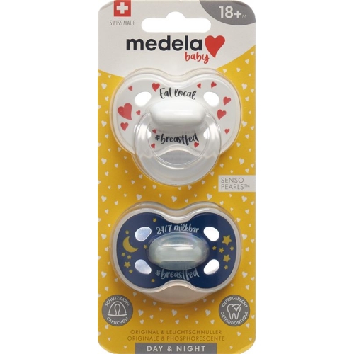 Medela Baby Dummy Day & Night 18+ Unisex 2 pieces buy online