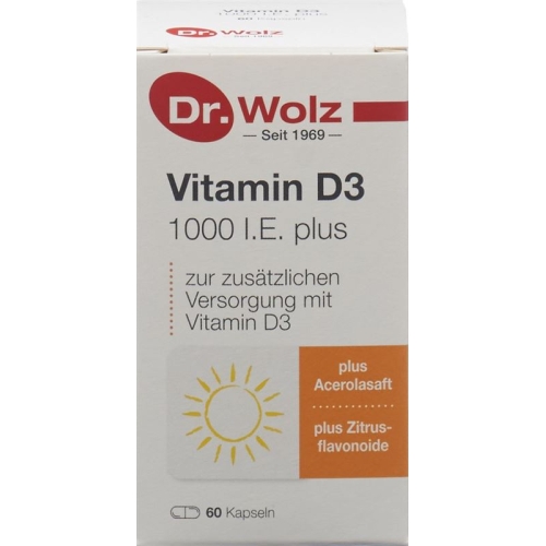 Dr. Wolz Vitamin D3 1000 I.e. Plus Kapseln 60 Stück buy online