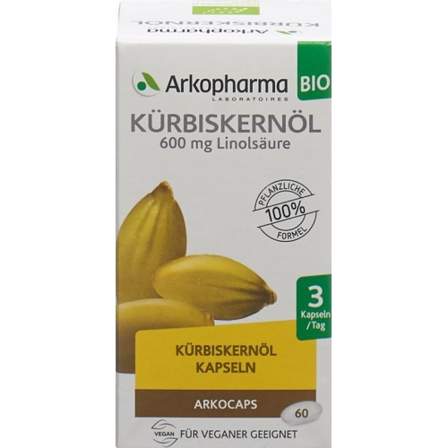 Arkocaps Kürbiskernöl Kapseln Bio 60 Stück buy online