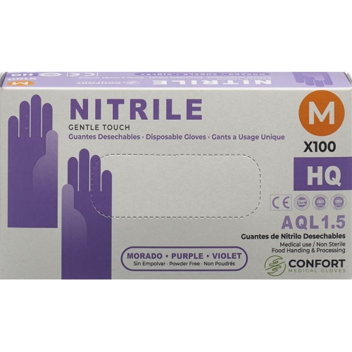 Swiss Green Handschuhe Nitril M Puderfrei Viol 100 Stück buy online