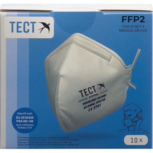 Tect Folding mask without valve 10 pieces buy online