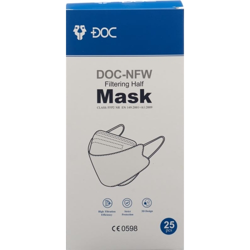 Doc-NFW Mask FFP2 fish shape without valve 25 pieces buy online