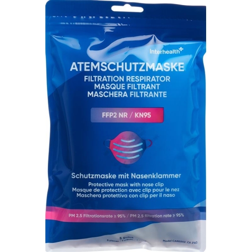 Interhealth Faltmaske FFP2 ohne Ventil 5 Stück buy online