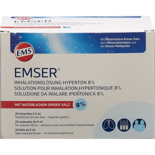 Emser Inhalationslösung 8% Hyperton 20 Stück buy online