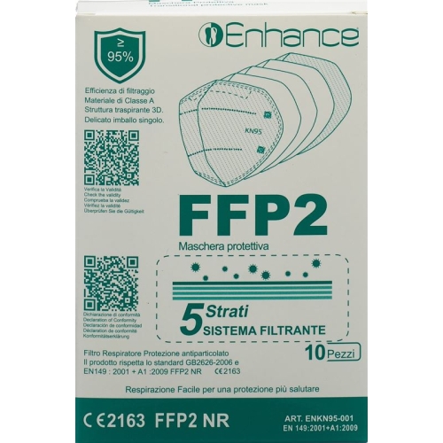 Enhance Respirator FFP2 without valve 10 pieces buy online