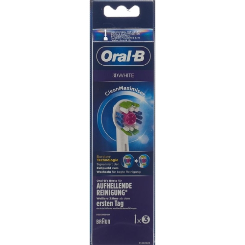 Oral-b Aufsteckbürsten 3D White Cleanmax 3 Stück buy online