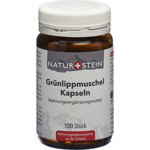 Naturstein Grünlippmuschel Kapseln Glasflasche 100 Stück buy online