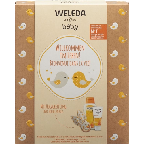 Weleda gift set baby care wooden grasping toy buy online