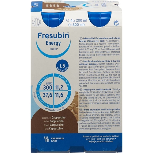 Fresubin Pi-Aps Energy Drink Cappuccino 4x 200ml buy online