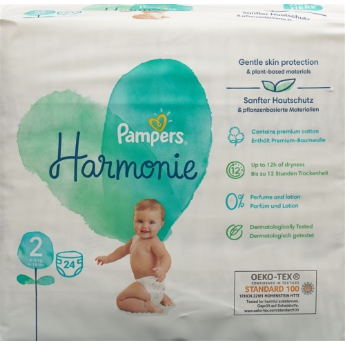 Pampers Harmonie Grösse 2 4-8kg Mini Tragep 24 Stück buy online