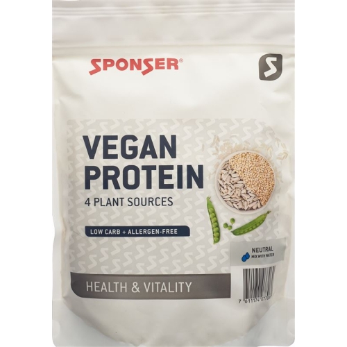 Sponser Vegan Protein Neutral Beutel 480g buy online