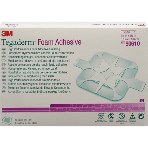 3M Tegaderm Foam Schaumkompr 5x5cm Adhesive 10 Stück buy online