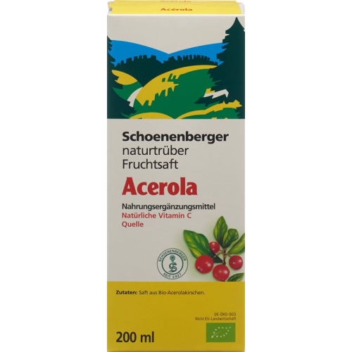 Schönenberger Acerola Nature Fruit Juice Organic 200ml buy online