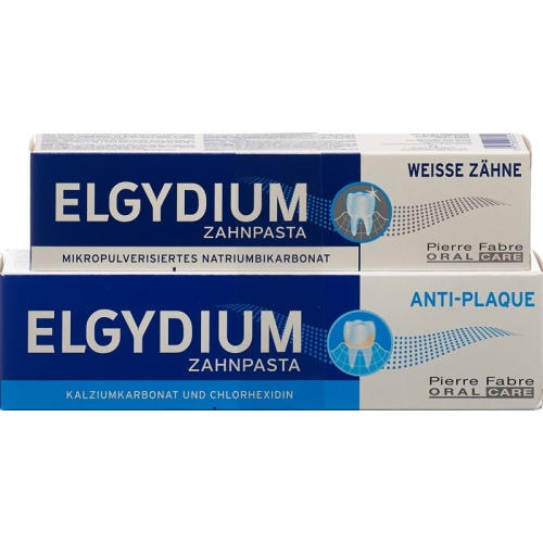 Elgydium Anti-plaq+weis Zaehne Zahnpasta Duo 2 Stück buy online