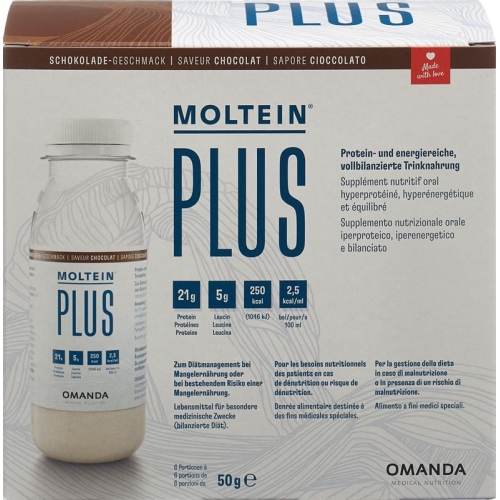 Moltein Plus 2.5 Schokolade 6 Flasche 50g buy online