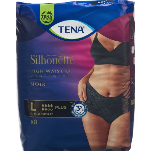 Tena Silhouette Plus L Schwarz 8 Stück buy online