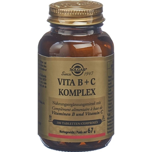 Solgar Vita B+c Komplex Tabletten Flasche 100 Stück buy online