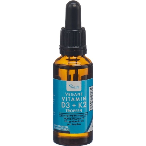 Velife D3 K2 Tropfen Vegan Flasche 30ml buy online