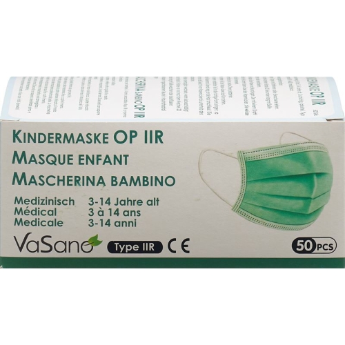 Vasano Op Maske Typ Iir Kind 3-14j Grün 50 Stück buy online