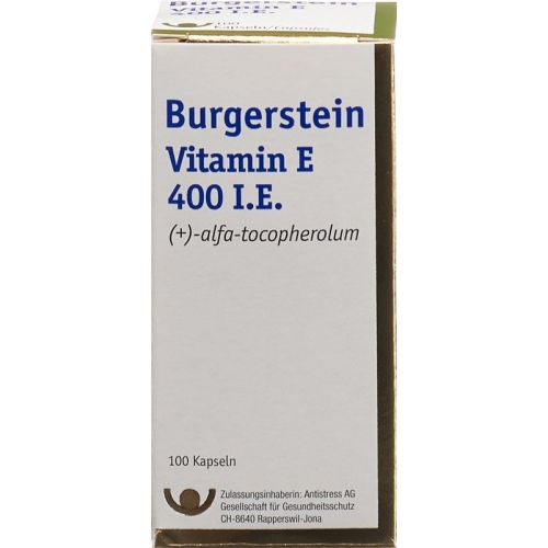 Burgerstein Vitamin E 400 IU 100 capsules buy online